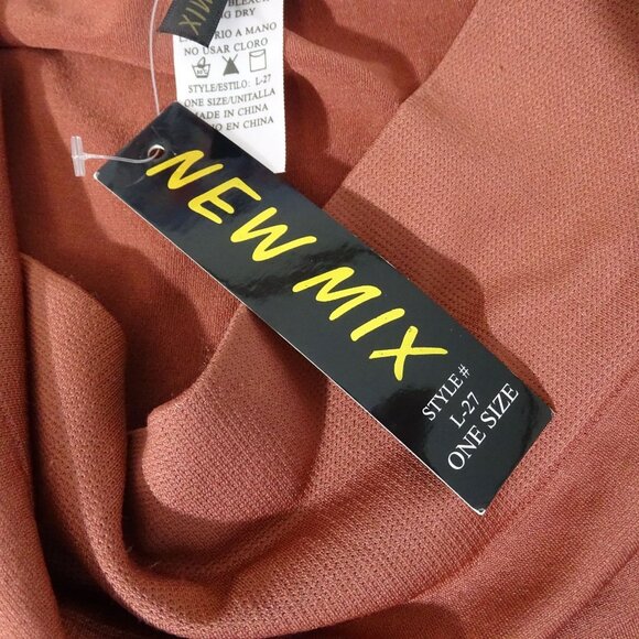 New Mix Tights Women One Size Rust Brown Nylon Spandex NEW - Picture 3 of 8